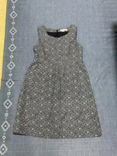 花柄刺繍 ノースリーブ ワンピース グレーのサムネイル