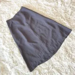 フレアスカート ダークグレー 裏地あり 透け感あり　オフィス フォーマル 春夏