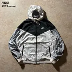 NIKEテックブルゾン古着ジップフーディCBOYゴープコアLホワイトブラック配色