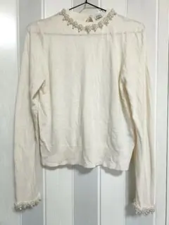 【ZARA】薄手ニット アイボリー