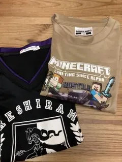 Minecraft & Pokemon Tシャツ 2枚セット 130