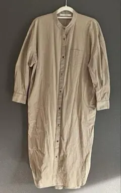 RADIATE ベージュ七分袖ロングシャツワンピース　フリーサイズ