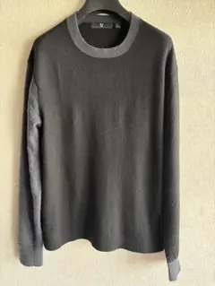 +J カシミヤニット　ジルサンダー　ユニクロ　セーター黒×グレー　バイカラー