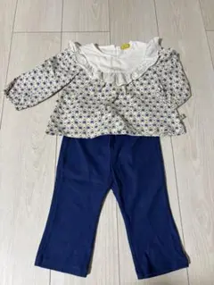moimoln90cm 花柄トップス パンツセット