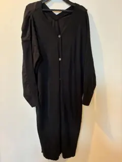 オズモーシス黒の長袖ニット2WAYワンピース