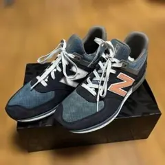New Balance MS574THネイビー/グレー スニーカー