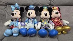 ディズニーランド35周年、シー15周年 ミッキー・ミニー ぬいぐるみ4体セット