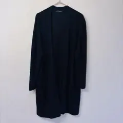 23区 ロングカーディガン ネイビー 44 大きいサイズ 綿混 羽織り冷房対策