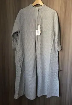 み*ぃ様 studio CLIP☆タグ付未使用☆オックスバンドシャツワンピース