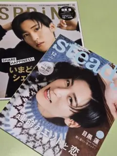 目黒蓮表紙　雑誌2冊　2023-2023年　SPRiNG、Steady