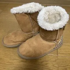 Harris Tweed ムートンブーツ ブラウン ハリスツイード　　21cm