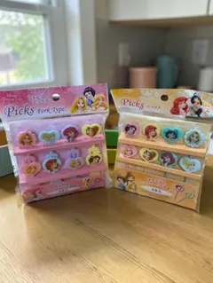 Disney'sプリンセス ピックス 2種16本入お弁当ピックランチグッズ 新品のサムネイル