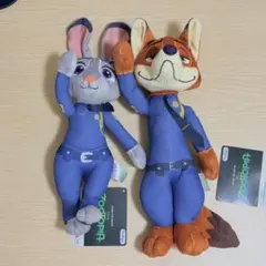 ズートピア 就任式BIGぬいぐるみ マスコット　ニック ジュディ 2体セット