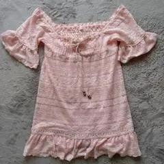 LIZ LISA ピンク レース フリル ミニワンピース 姫系 Y2K