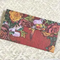 蛇腹ファイル　ヴィンテージ　バラ　花柄　レッド　おすそ分け　コラージュ