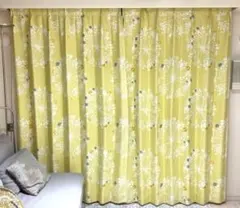 北欧 カーテン Krung クルン イエロー 幅109×丈196cm 2枚のサムネイル