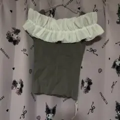 SNIDEL デザインフリルニットトップス SWNT244251 グレー