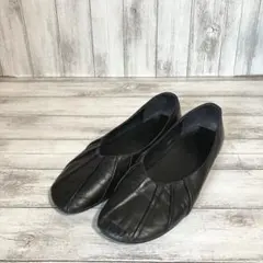 SAYA サヤ　フラットシューズ バレエシューズ　24.0 cm　黒　レザーのサムネイル