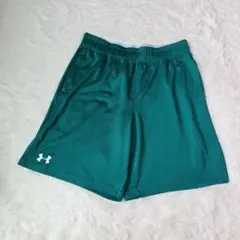 アンダーアーマー【L】ダークグリーン ショートハーフパンツ スポーツ ウェア