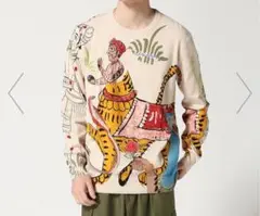 Desigual インドプリント ハイゲージニットセーター