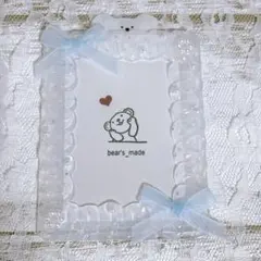 【139】クリアな水玉ホイップデコ 水色