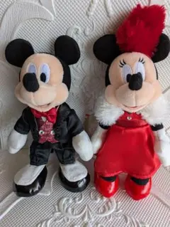 新品タグ付き　ビッグバンドビート　ぬいぐるみバッジ　ミッキー　ミニー　ディズニー