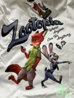 Disney Zootopia Tシャツ　レディース　3L メンズ　ズートピア