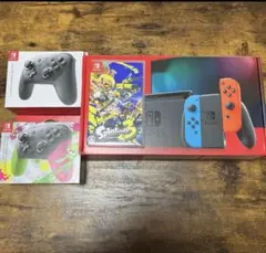 Nintendo Switch本体+Splatoon 3+プロコントローラー2台