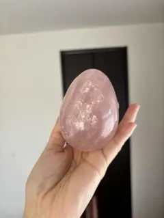 ローズクォーツ 卵型　約8.6cm