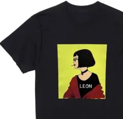 男女兼用 映画レオン マチルダ イラストTシャツ／黒のサムネイル