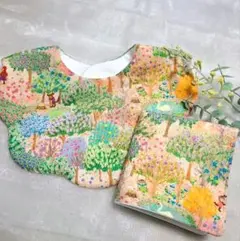 ★訳あり★　ユキエモン　ふわふわ6重ガーゼ　スタイ&ハンカチセット