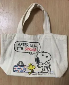 スヌーピー ウッドストック ミニトートバッグ ハンドバッグ ランチバッグ