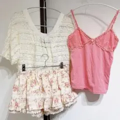 LIZLISA 3点セット 花柄 スカパン