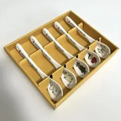 【新品・未使用】ムーミン 陶器製スプーン 5本セット 山加商店（yamaka）