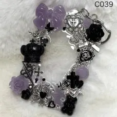 C039♡チェキケース♡トレカ♡フォトホルダー♡キーホルダー♡デコ♡地雷系♡ゴテ