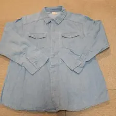 ライトブルーデニム長袖シャツ(130cm)