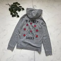 7352✾ロデオクラウンズ✾スウェットパーカー【M】グレー/バックビッグプリント