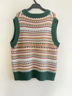 Free Valley ストライプニットベスト