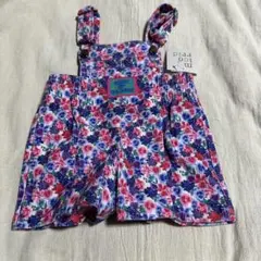 チマジロ　90cm 花柄サロペット　コーデュロイ