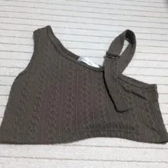 Blue Strive ケーブルニットブラウンベスト