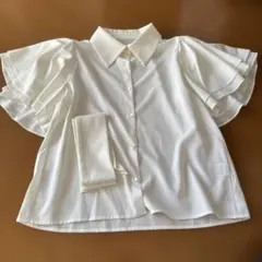 ボウタイ　ブラウス　ホワイト