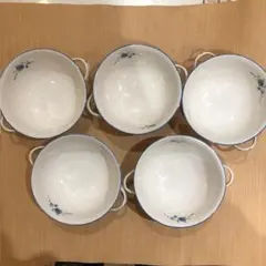 ノリタケクラフトーン　スープ皿カップ＆ソーサー×5セット