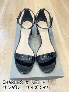 CHARLES & KEITH アンクルストラップ サンダル ブラック 37のサムネイル