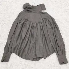 ヴェルメイユパーイエナ 美品 ウール ボウタイブラウス リボン フリー 