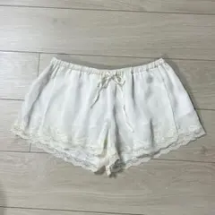 ジェラートピケ レース付き ショートパンツ ルームウェア