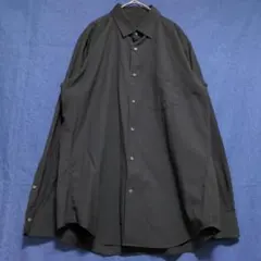 ユニクロ ブラック 長袖シャツ 胸ポケット付き サイズXL 黒 未使用級