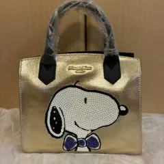 サマンサタバサデラックス　スヌーピー2Wayバック（ゴールド）⭐︎新品未使用