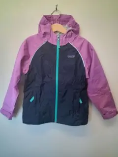 パタゴニア キッズ　マウンテンパーカー XS5-6　ネイビー/パープル　パーカー