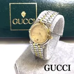 [超美品]箱付き ￼GUCCI グッチ 9000L 腕時計 新品電池 希少品