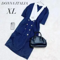 ドンナイタリア/ロングワンピース/コットン/イタリア製/フレア/半袖/☘️